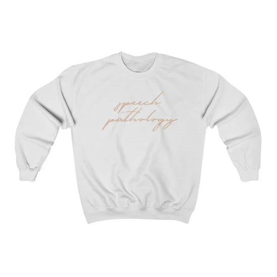 neutral cursive speech pathology crewneck (sample sale)