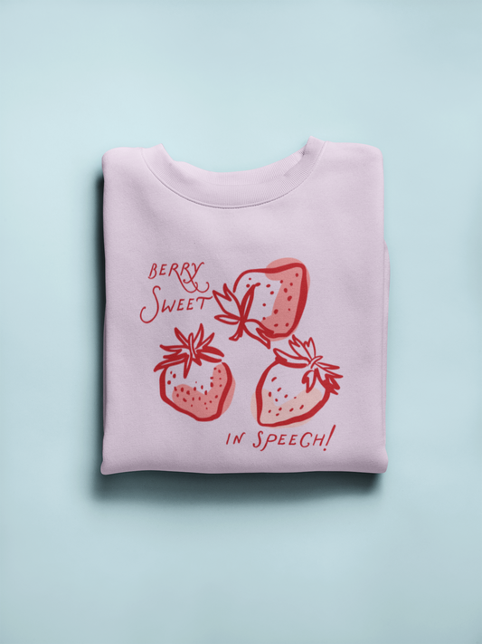 strawberry speech crewneck