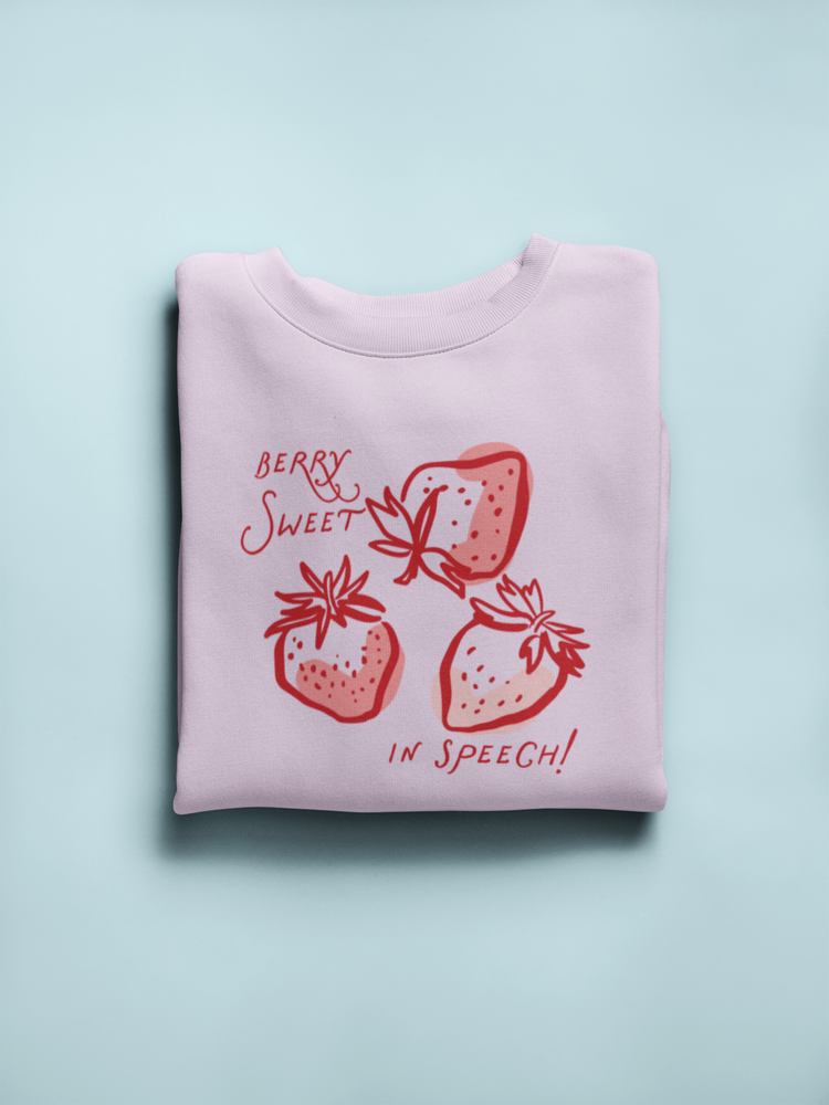 strawberry speech crewneck