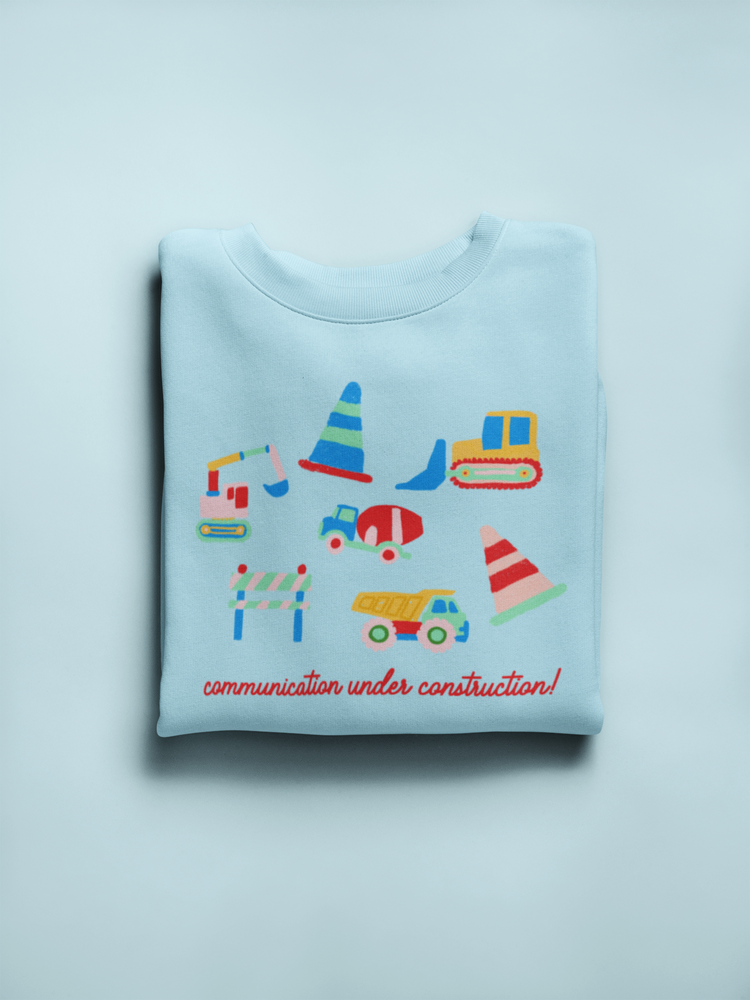 communication under construction! crewneck