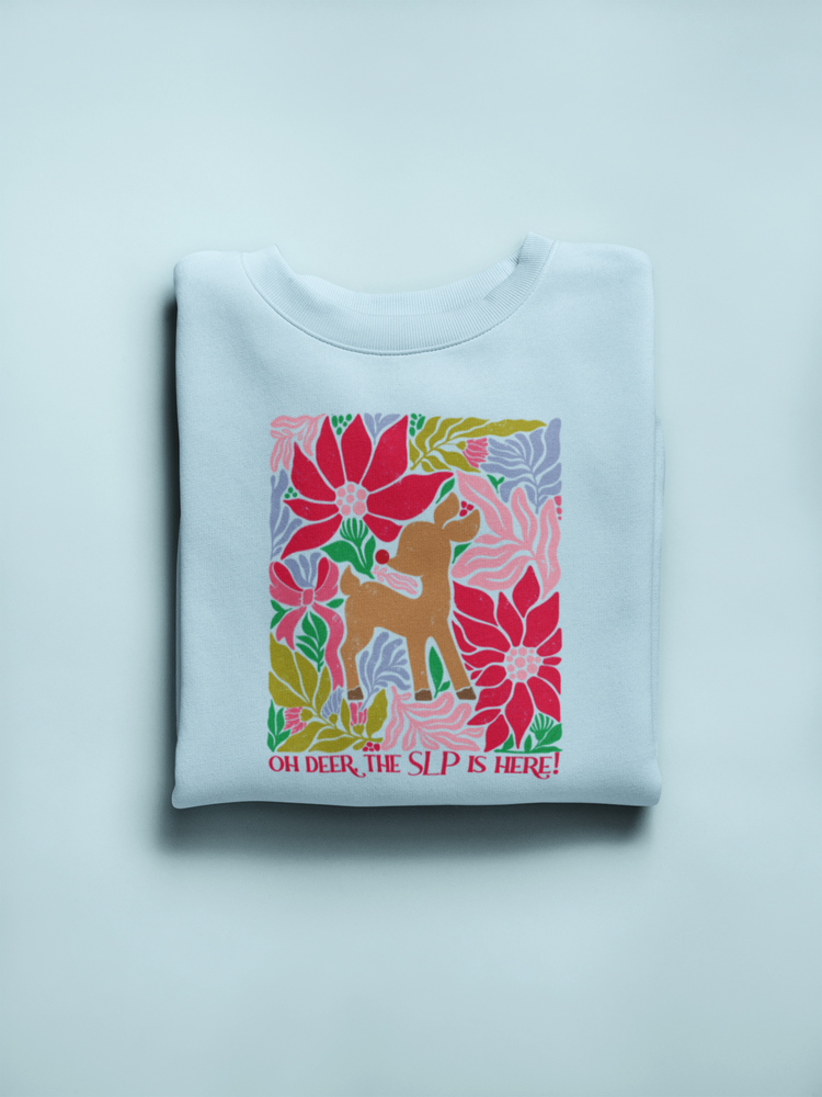 oh deer, the slp is here crewneck