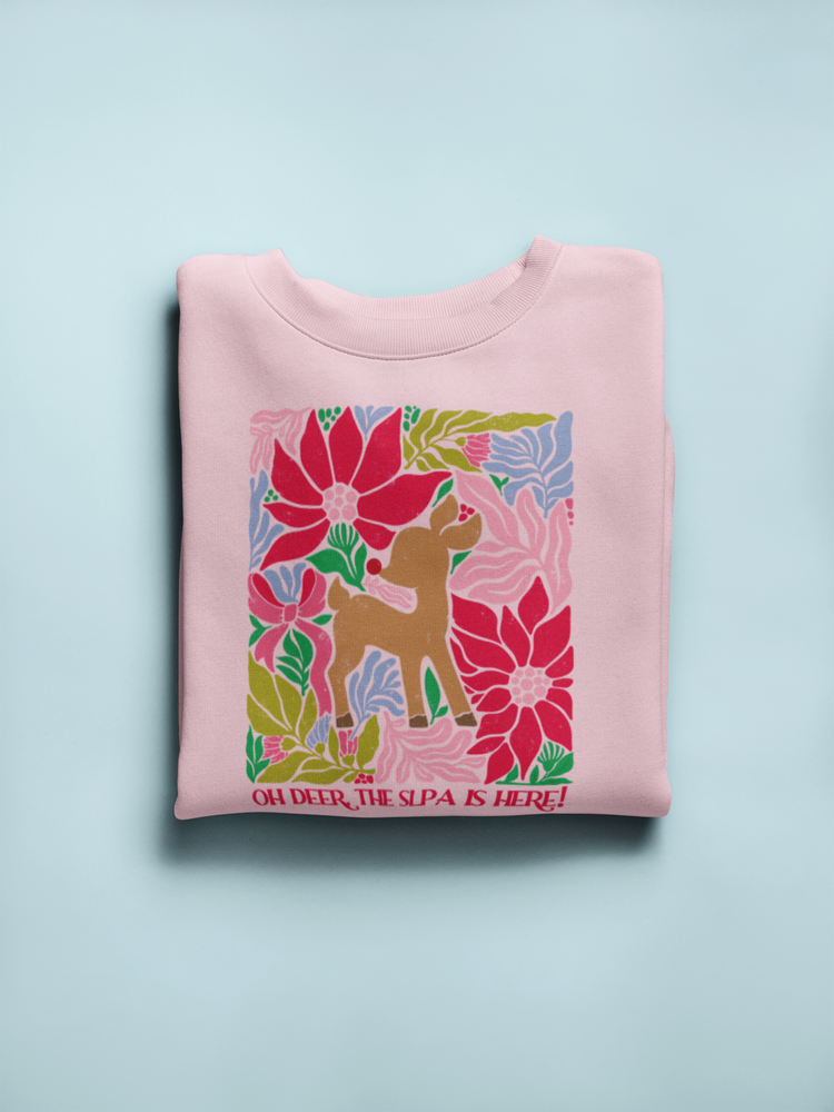 oh deer, the slpa is here crewneck