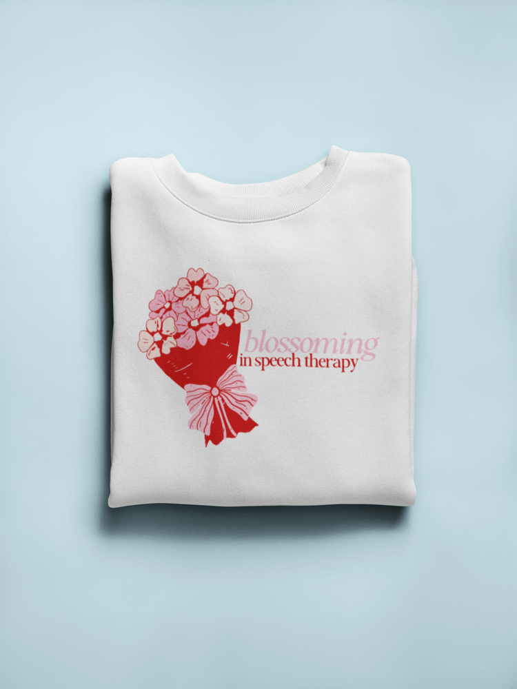 blossoming in speech flowers crewneck