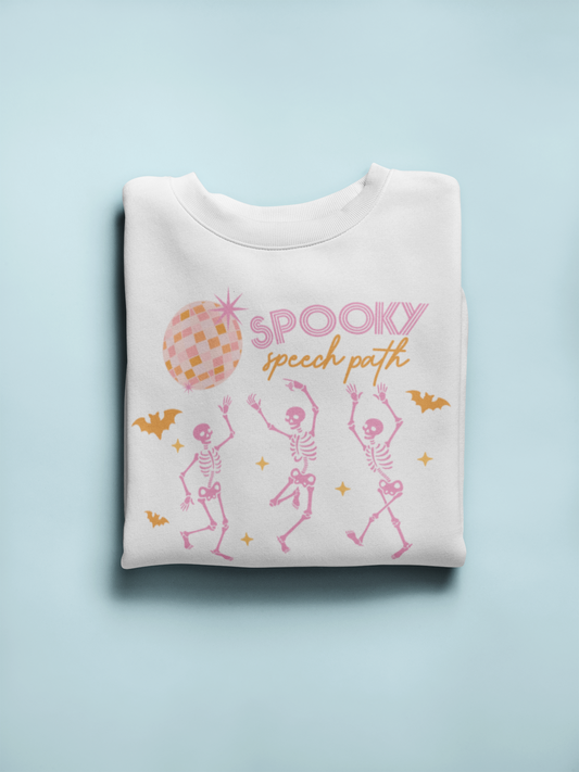 spooky speech disco skeleton crewneck