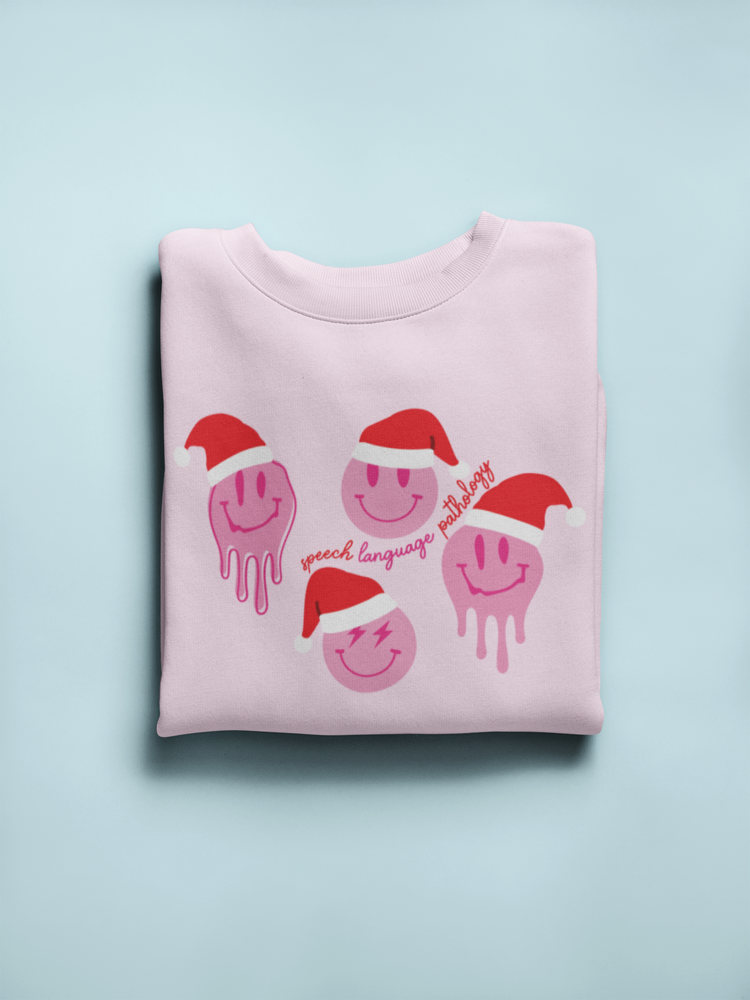 smiley santa speech pathology crewneck