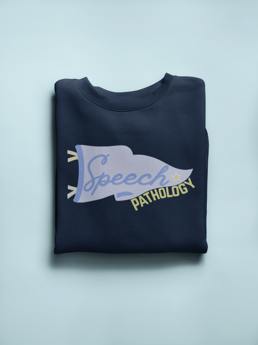 speech pennant flag crewneck