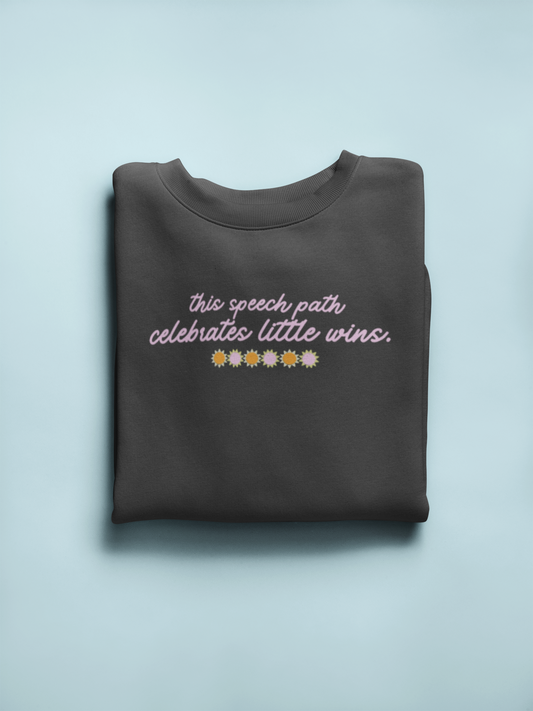 speech path little big wins front/back crewneck