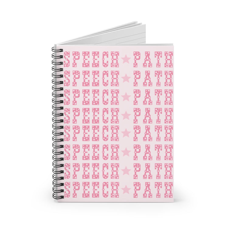 speech path pink western star notebook