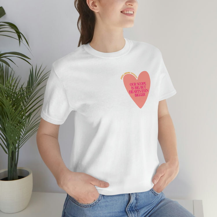 slp heart scope short sleeve tee