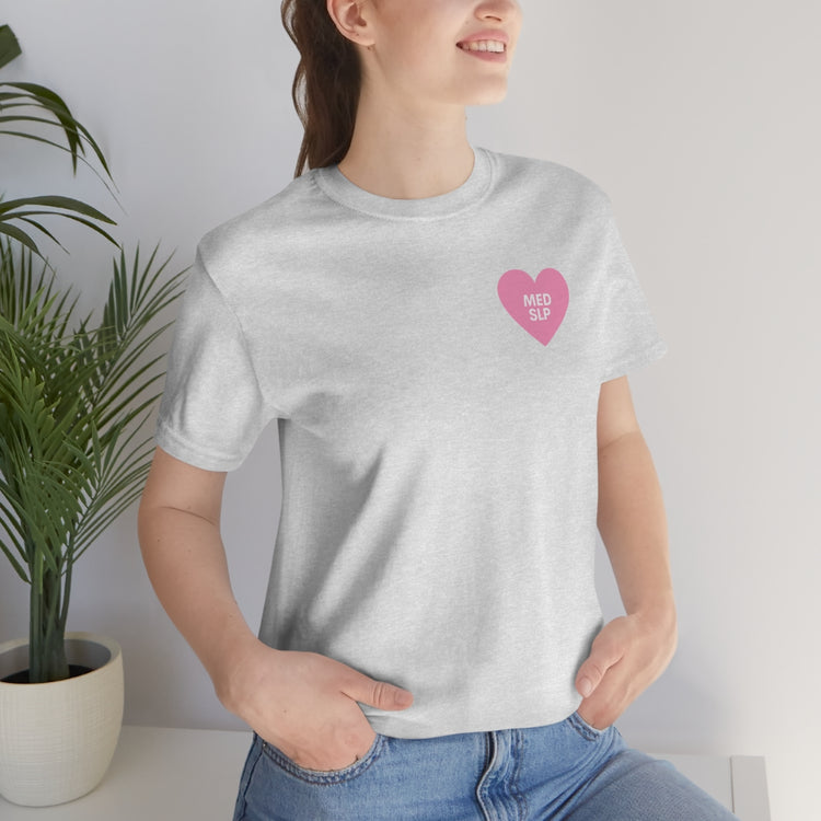 med SLP heart short sleeve tee