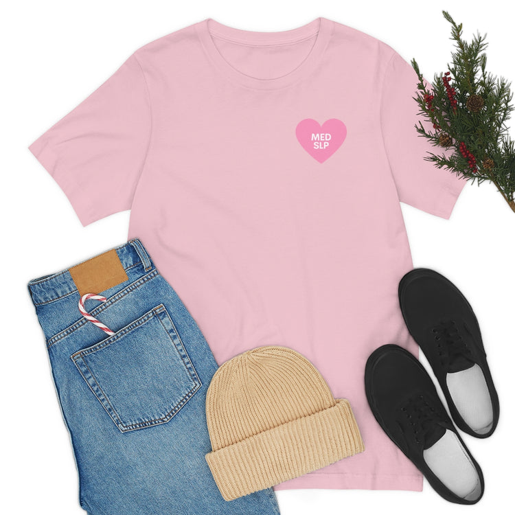 med SLP heart short sleeve tee