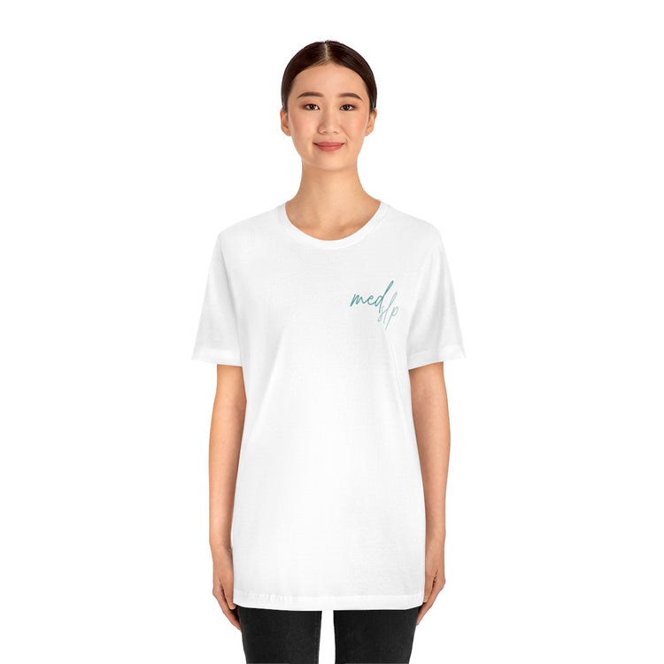 simple medSLP cursive short sleeve tee