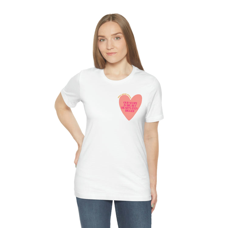 slp heart scope short sleeve tee