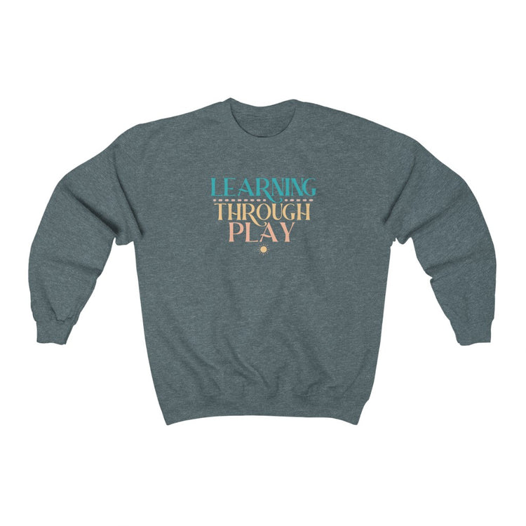 learning through play SLP crewneck