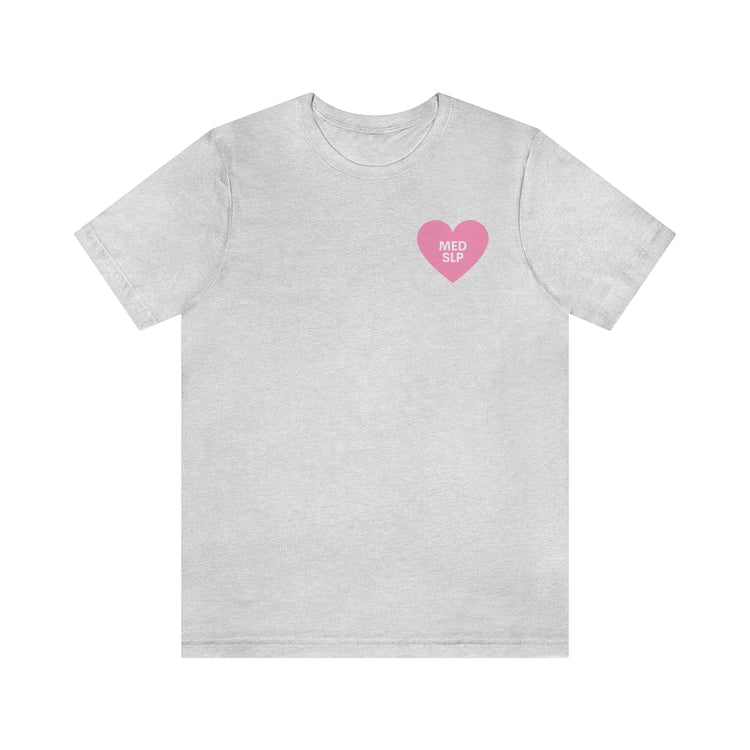 med SLP heart short sleeve tee