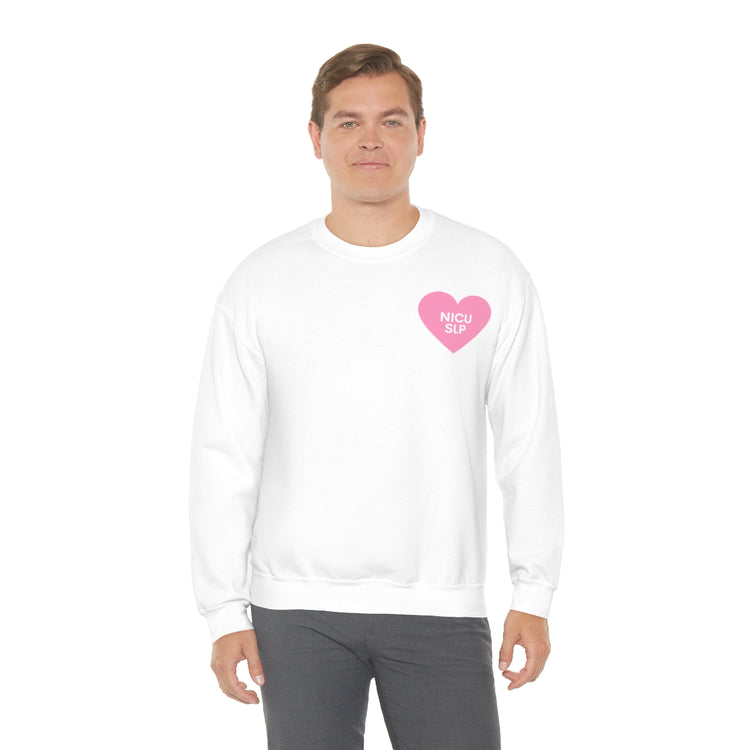 NICU SLP heart crewneck