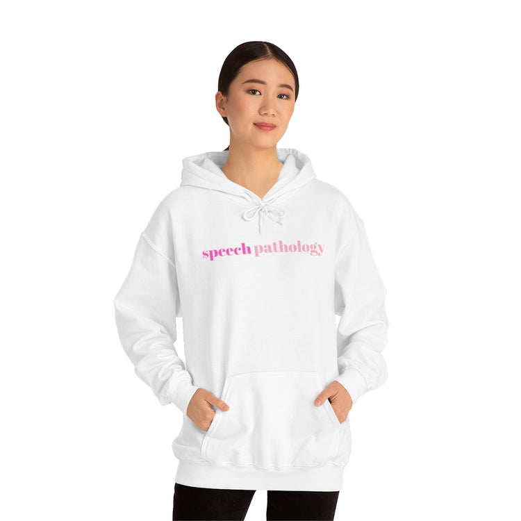 simple speech pathology pink hoodie