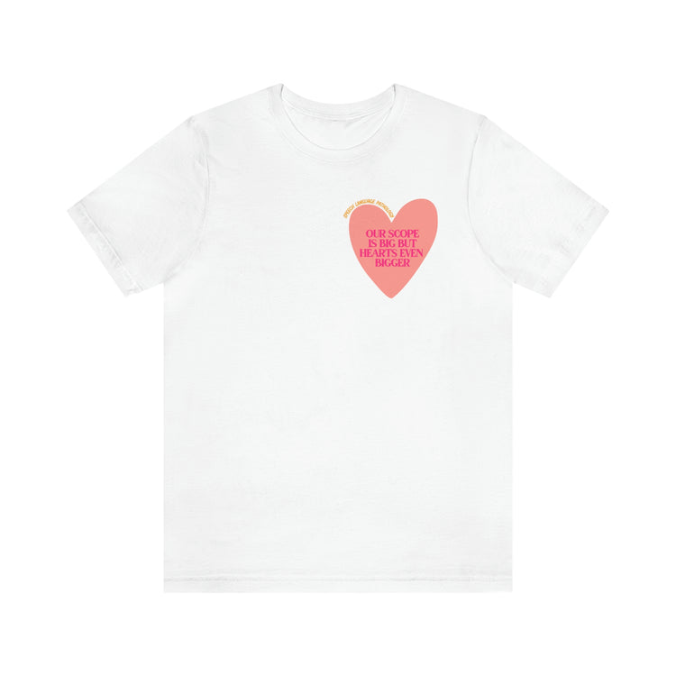 slp heart scope short sleeve tee