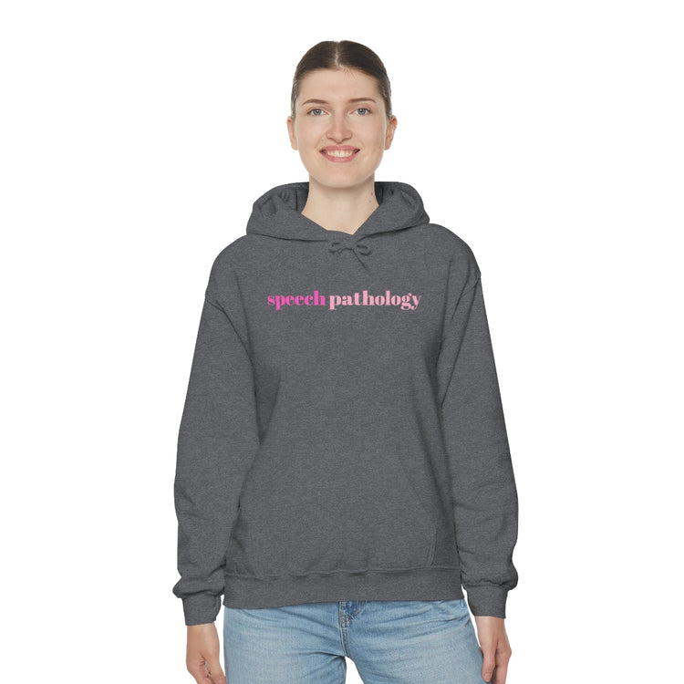 simple speech pathology pink hoodie