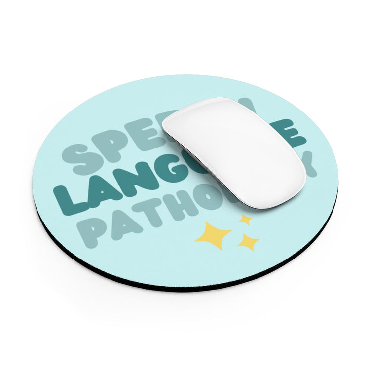 speech language pathology blue block mouse pad