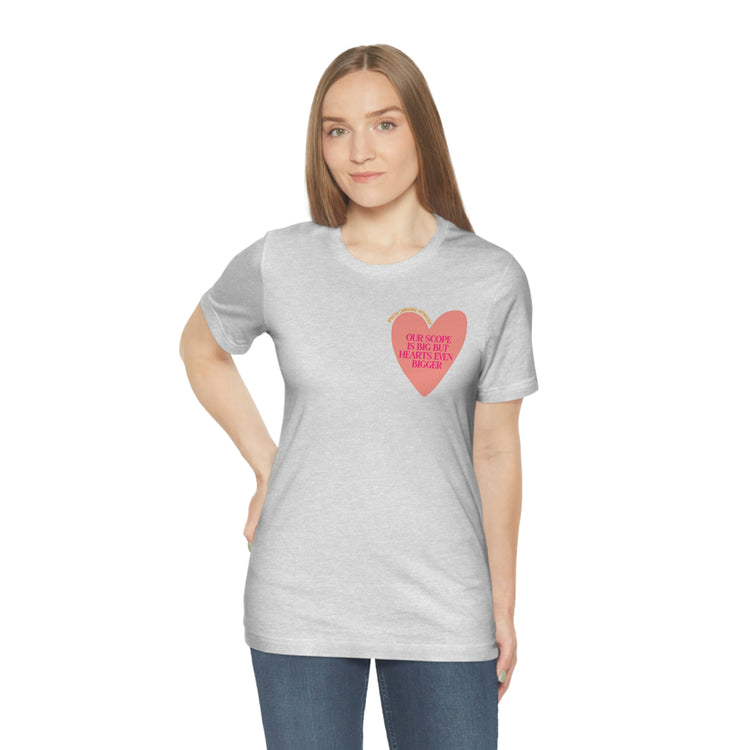 slp heart scope short sleeve tee