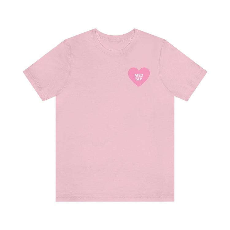 med SLP heart short sleeve tee