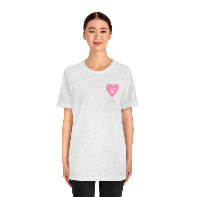 med SLP heart short sleeve tee