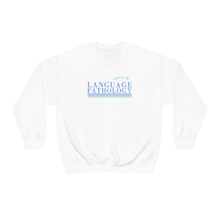 simple speech language pathology lines crewneck