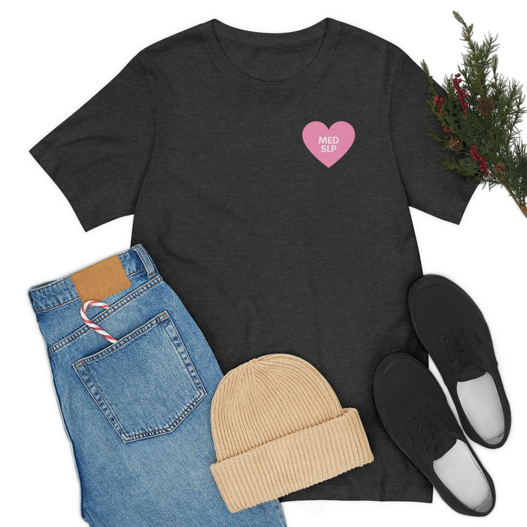 med SLP heart short sleeve tee