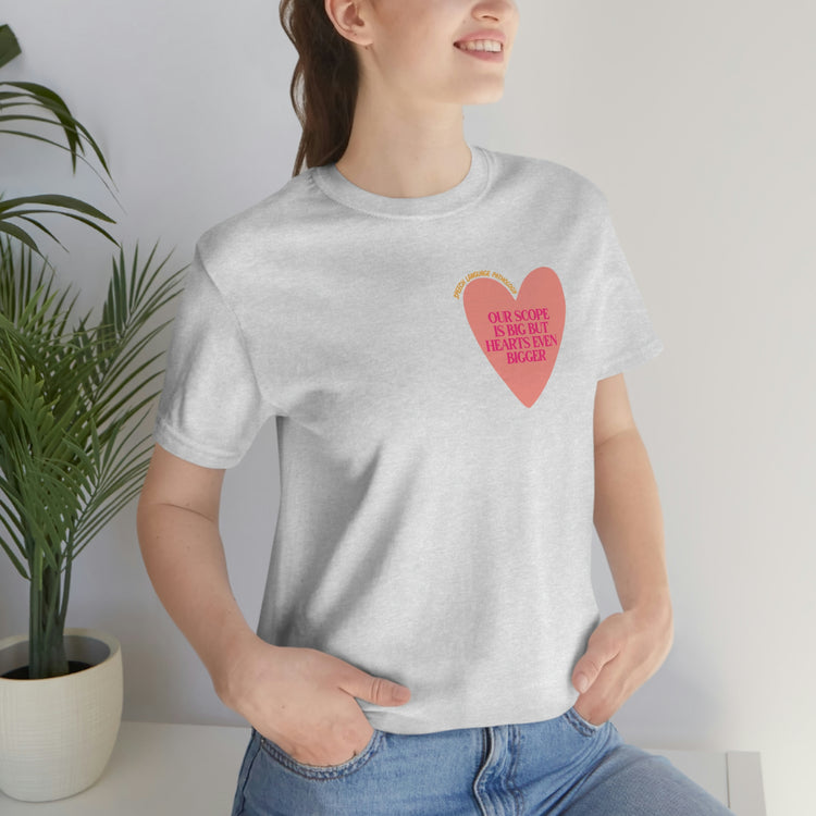 slp heart scope short sleeve tee