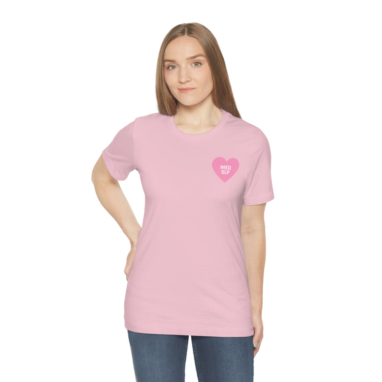 med SLP heart short sleeve tee