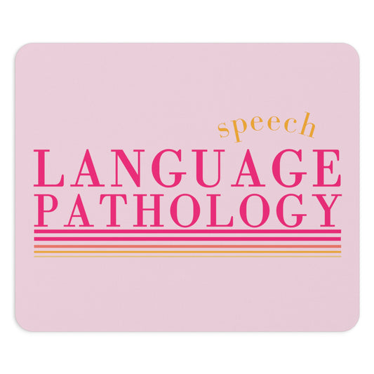 speech pathology lines pink mousepad