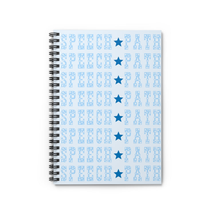 speech path blue western star notebook