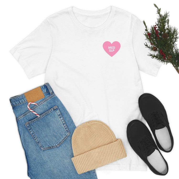 med SLP heart short sleeve tee