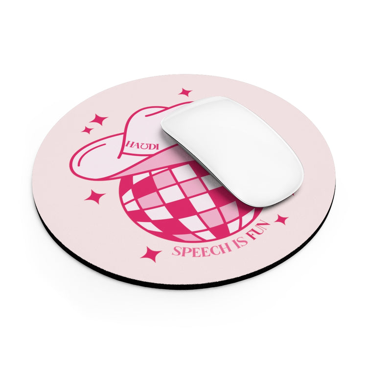 cowboy disco speech is fun mousepad