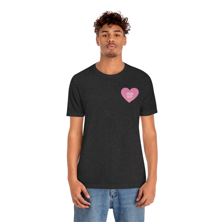 med SLP heart short sleeve tee