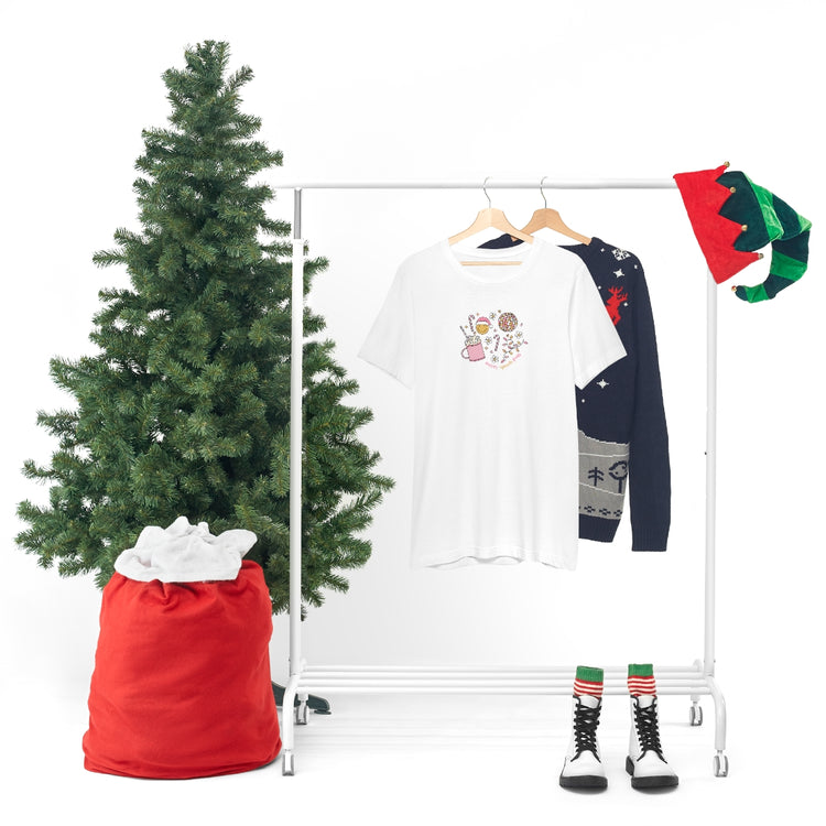 festive merry speech path short sleeve tee