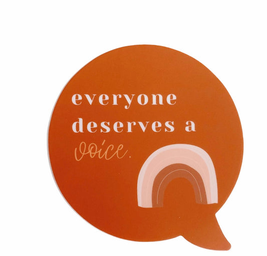 everyone deserves a voice SLP sticker