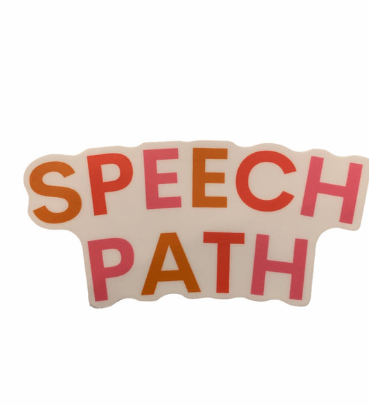 speech path colorful arch SLP sticker