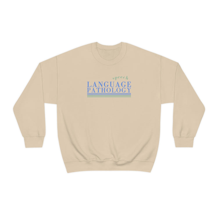 simple speech language pathology lines crewneck