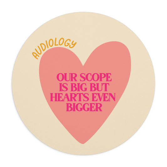 audiology heart scope mousepad