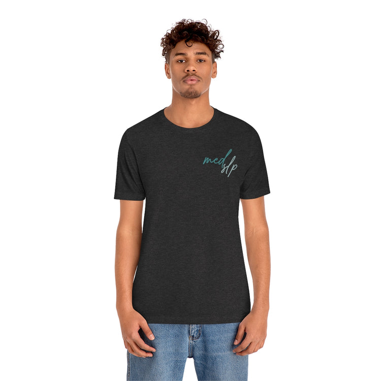 simple medSLP cursive short sleeve tee