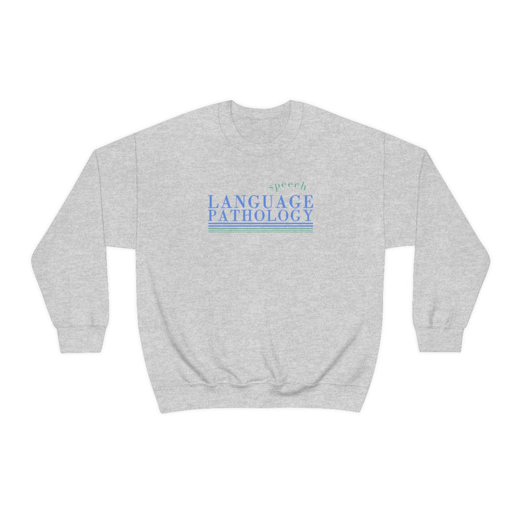 simple speech language pathology lines crewneck