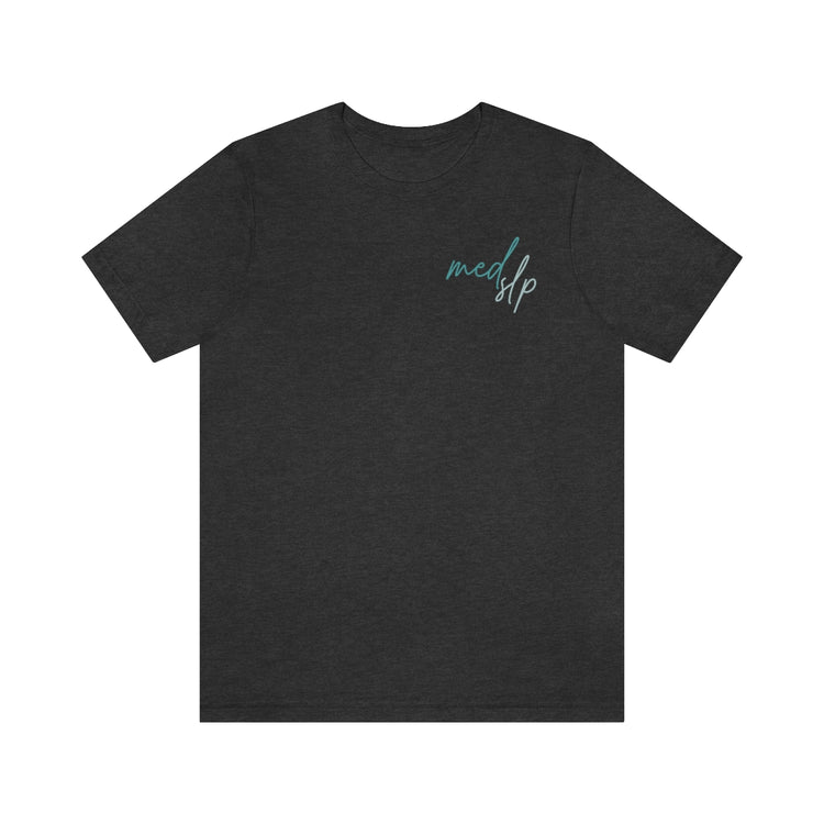 simple medSLP cursive short sleeve tee