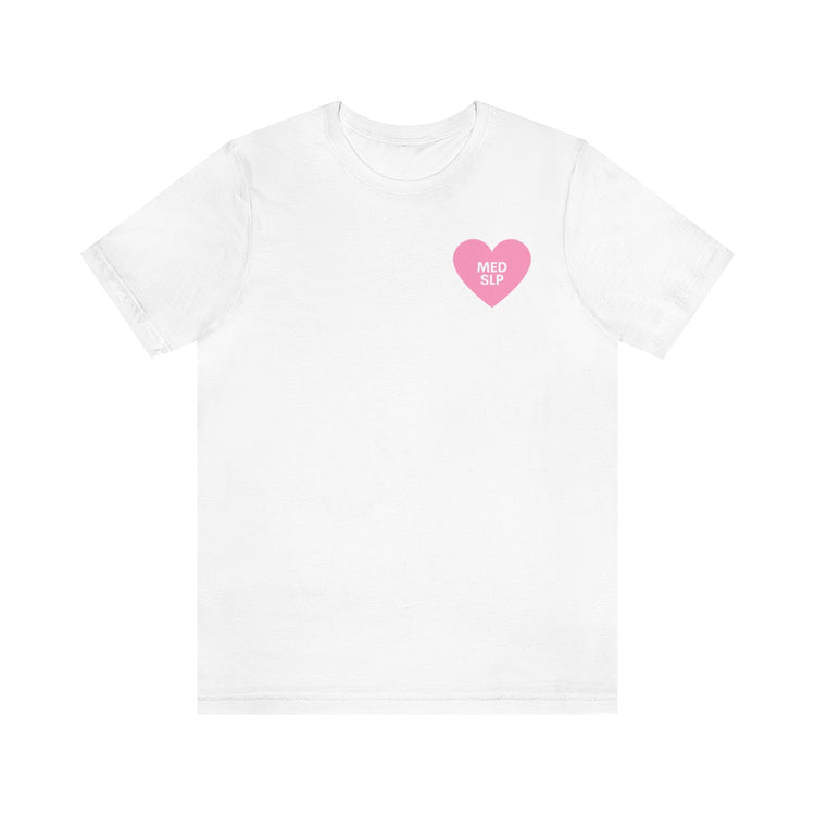 med SLP heart short sleeve tee