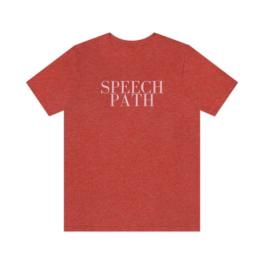 SIMPLE SPEECH PATH RED/PINK short sleeve tee