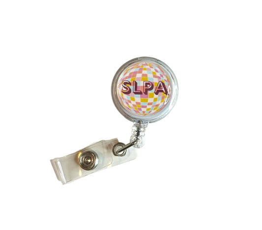 SLPA disco ball badge reel