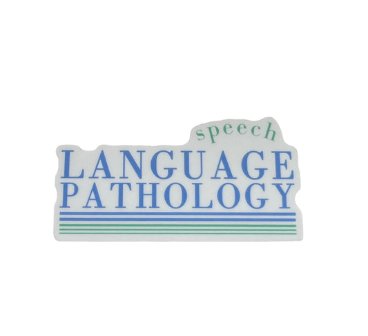 speech language pathology simple lines sticker