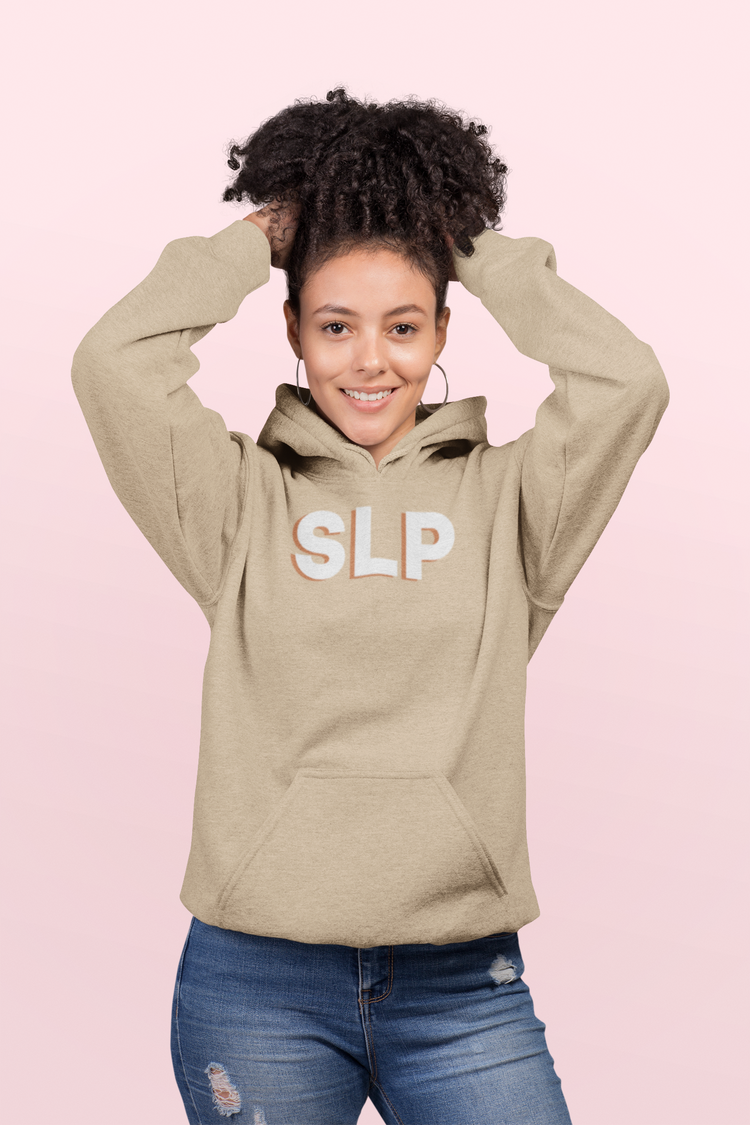 neutral SLP block hoodie